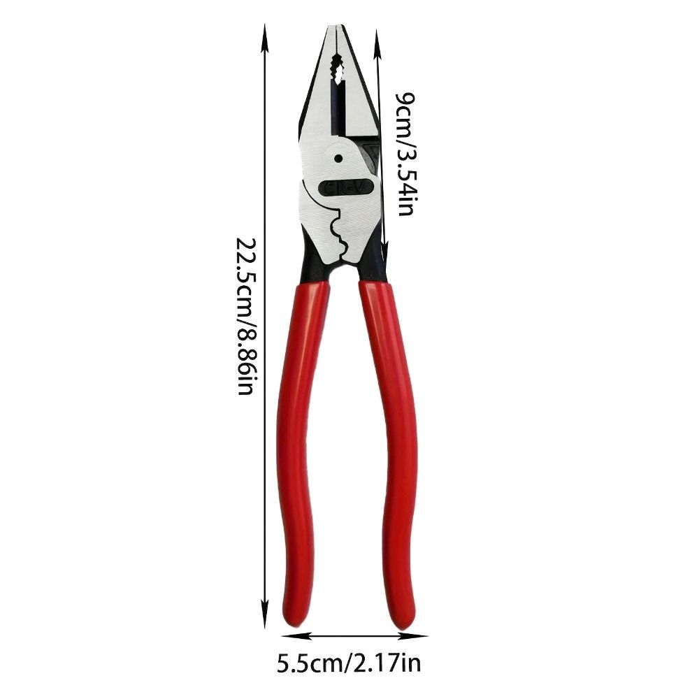 HOBBYIN 1 Cái Kìm Dây, Dụng cụ thợ điện dây thép đa chức năng, Tiết kiệm nhân công 7 / 8 / 9 inch có tay cầm chống trượt Kìm miệng phẳng cho thợ điện