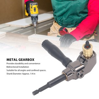 Bộ chuyển đổi máy khoan 90 độ ESSENCEH, Tay cầm ABS có thể tháo rời 1 / 4 "Hex Shank Phụ kiện khoan góc phải, Thay đổi nhanh chóng Tua vít tác động tự khóa Mở rộng góc khoan