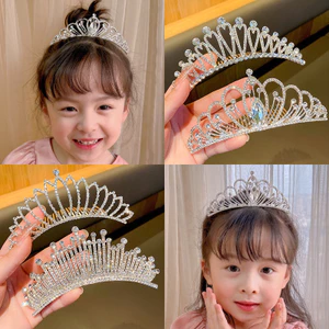 Vương miện kẹp tóc dành cho bé gái phong cách Hàn Quốc, phù hợp sinh nhật và cosplay công chúa