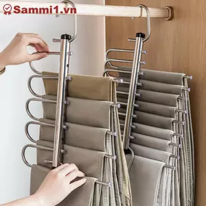 Móc treo quần ma thuật ZK 5 / 9 lớp Giá treo quần áo bằng thép không gỉ, 60-100 chiếc. VN