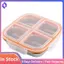 Hộp Bento 4 ngăn bằng thép không gỉ chống rò rỉ, Hộp đựng đồ ăn nhẹ cho trẻ em và người lớn, Lý tưởng để chuẩn bị bữa ăn & du lịch