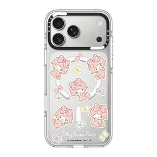 CASECASE X Bow My Melody Vỏ Điện Thoại HỒNG CAMERA PHIÊN BẢN RING Tác Động Vỏ Hút Từ Tính Trong Suốt Cho IPhone 17 / 16 / 15 / 14 / 13 Pro Max Air Có Bao Bì Cao Cấp
