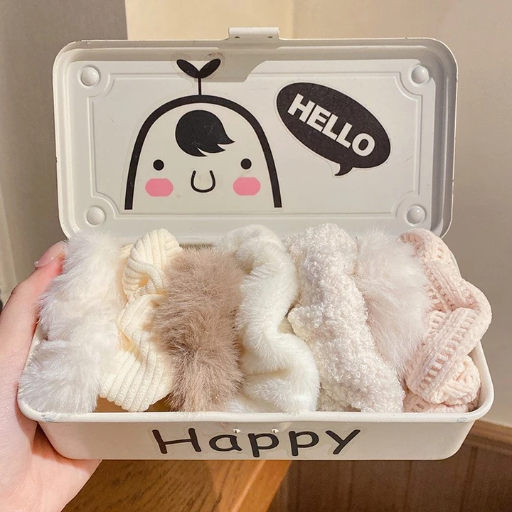 Scrunchie nữ vải mềm mại, bộ dây buộc tóc to và đẹp, cột tóc scrunchies phụ kiện tóc thời trang hàn quốc