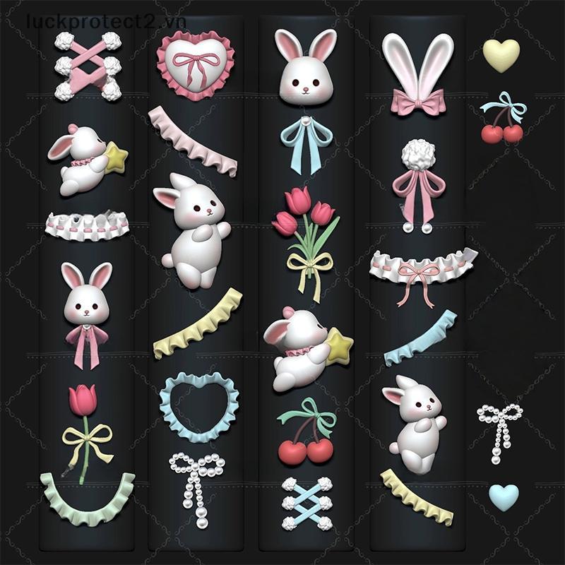 # luckpro # Ren Nơ Bunny 3D Khuôn Silicon Móng Tay Nghệ Thuật Trang Trí Móng Tay Thiết Kế DIY Khuôn Làm Móng Tay Silicon.