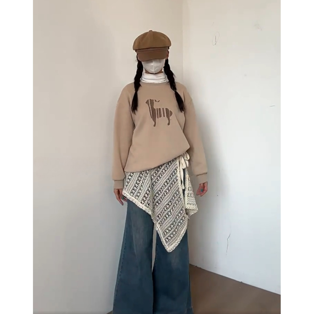Milyfashion Phong Cách Dân Tộc Retro Ngọt Ngào Móc Rỗng Ren Không Đều Rèm Xếp Lớp Tất Cả Trận Đấu Ren-Up Váy