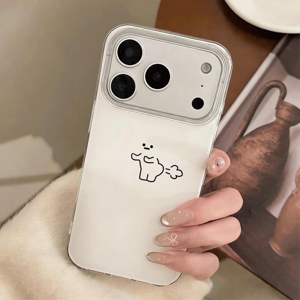 Bút đơn giản nhỏ sữa chó cho 16 trường hợp iPhone 17Air hai lớp trường hợp 14 13 11Pro