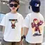 mát từ 3-14 tuổi đơn giản cổ tròn đen trẻ trung thoải má anime卡通 thoải trang thời trang