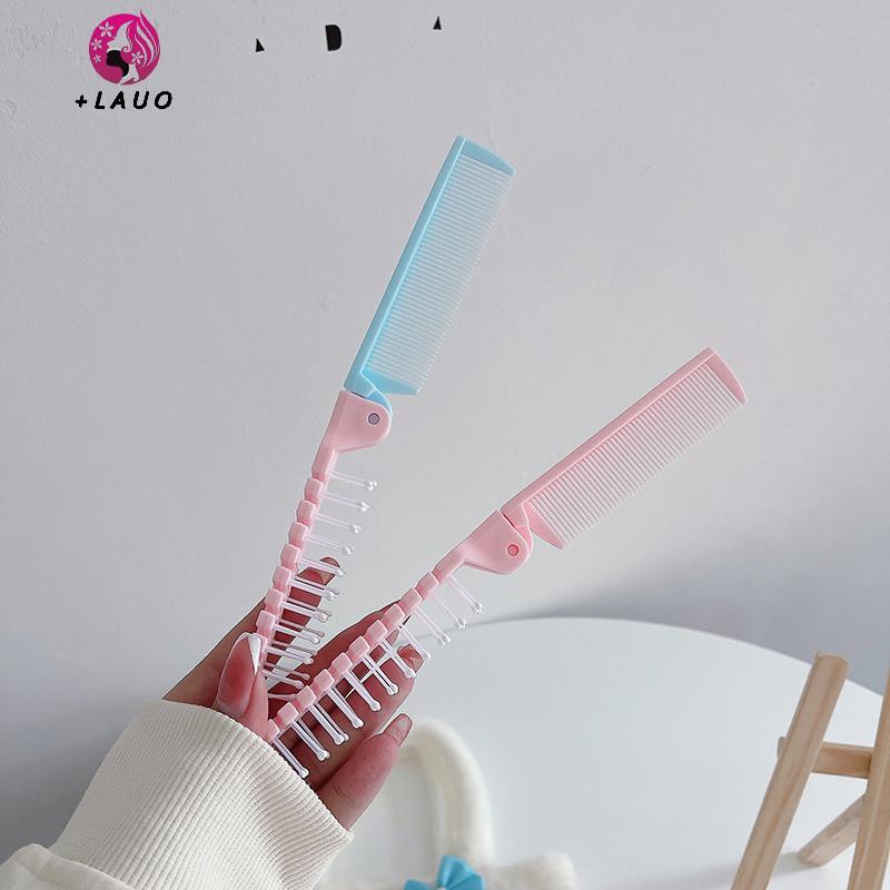 Springevenstar Sáng Tạo Portablepact Du Lịch Gấp Di Động Gấp Tóc Massageb Chống Tĩnh Điện Dụng Cụ Làm Tóc Springevenstar