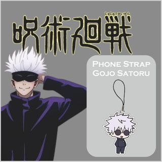 Phone Strap HP Anime Gojo Satoru Jujutsu Kaisen Acrylic Tebal Banyak Warna Gantungan HP ANIME GOJO SATORU JUJUTSU KAISEN