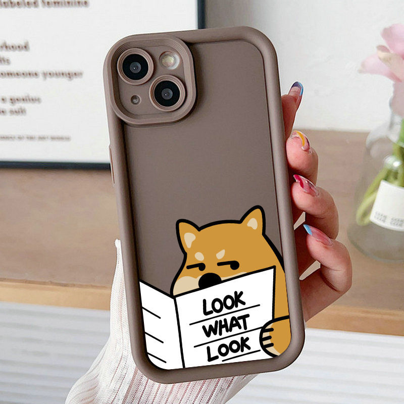 Ốp Lưng Tương Thích Cho iPhone 17 Air 16 15 14 13 12 11 Pro X XR XS Max SE 2020 6 6S 7 8 Plus Chống Rơi Thiết Kế Mắt Thiên Thần Họa Tiết Chú Chó Dễ Thương JGS137