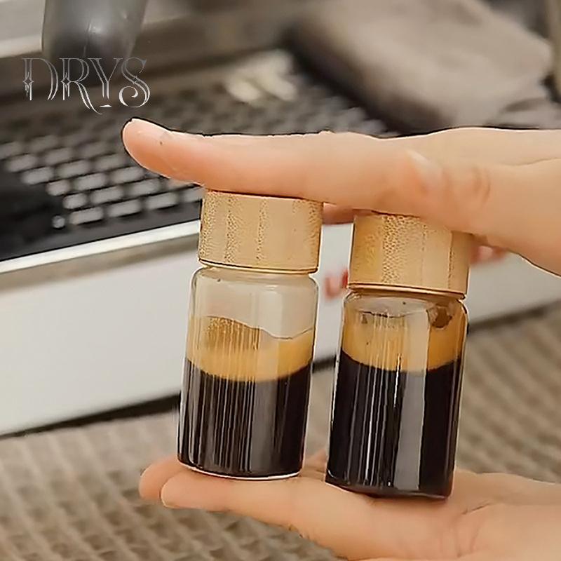 (TFT) 20 / 25 / 30ml Chai Thủy Tinh Mini Cho Cà Phê Nước Sữa Cô Đặc Chai Chống Rò Rỉ Có Nắp Mason Jar Di Động Rỗng Jar MỚI