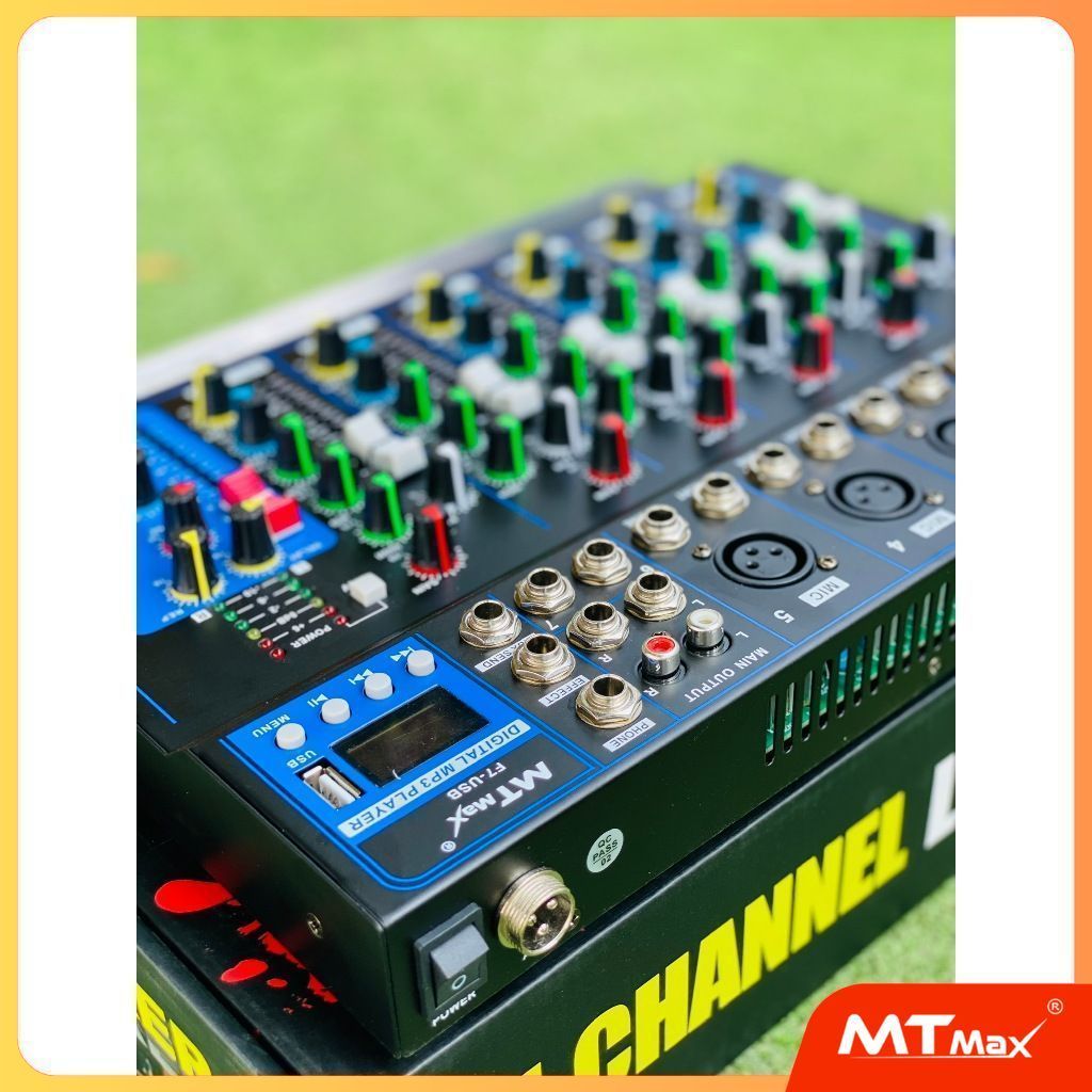 [Tặng Dây] Bàn Trộn âm thanh Mixer MTMax F7 - 7 Kênh Cao Cấp - Có Bluetooth, Chống Hú Tốt