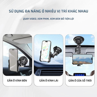 Giá đỡ điện thoại ô tô B2, Đầu kẹp mới chắc chắn, Gắn kính ô tô, Xoay 360, Hỗ trợ quay video,Chụp ảnh trên ô tô AIMVUKES