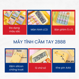 Máy tính cầm tay 2888 MINI CỠ NHỎ màn hình lớn bỏ túi phím điện tử tính toán tiện lợi
