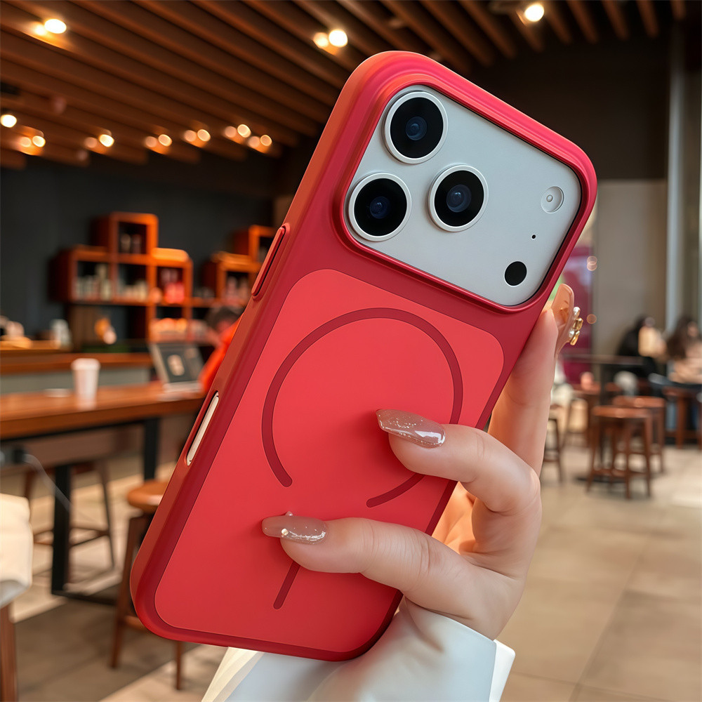 Ốp điện thoại PC từ tính chất lượng cao cho iPhone 17 Pro Max 12 13 14 15 16 pro max Ống kính Bảo vệ Camera Vỏ chống sốc Vỏ cứng Vỏ bảo vệ điện thoại
