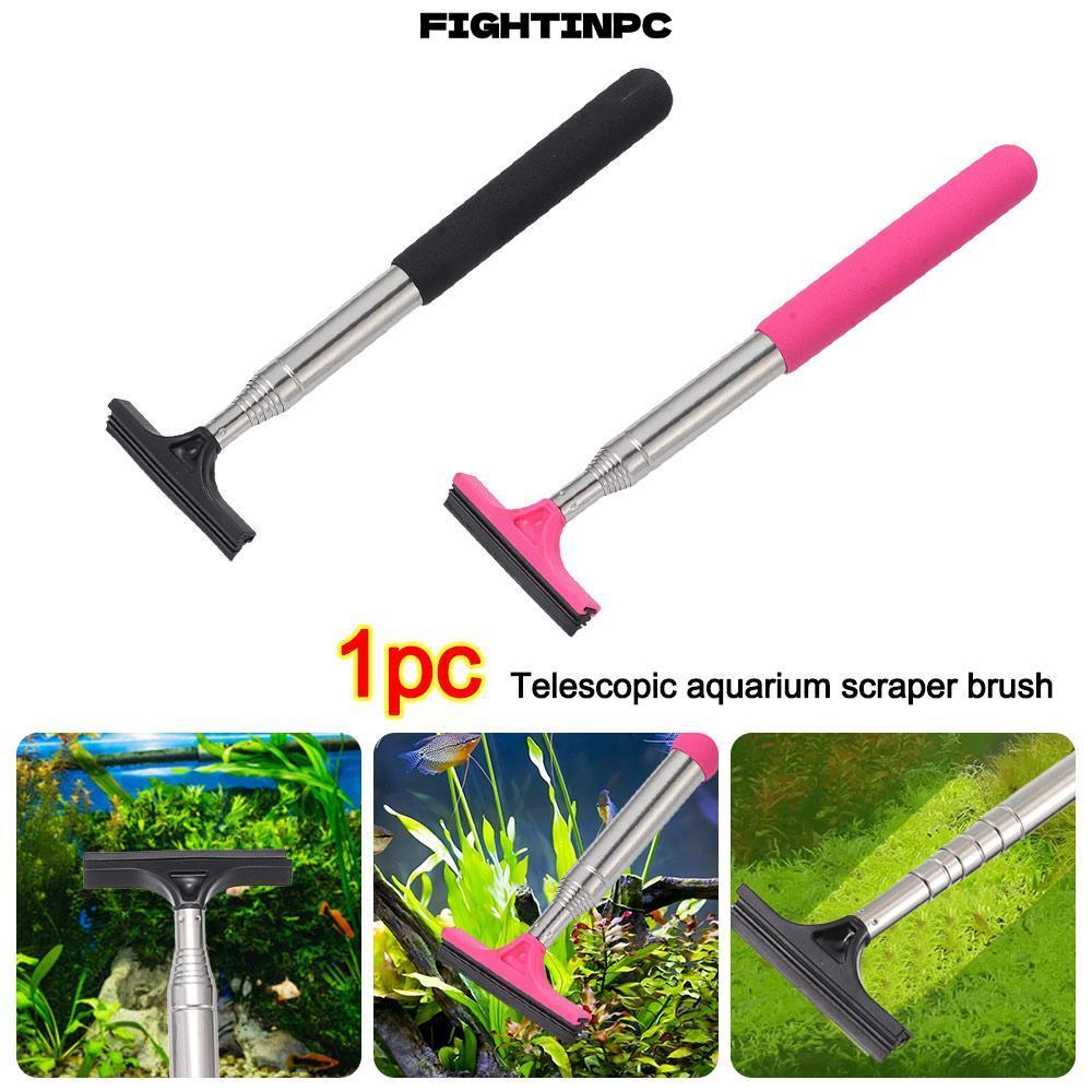 Bàn chải làm sạch bể cá FIGHTINPC, Bàn chải cạo bể cá bằng nhựa bằng thép không gỉ, Bàn chải bể cá đa năng Dụng cụ làm sạch bể cá