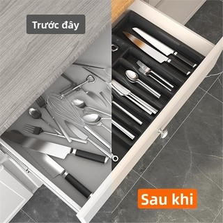 Hộp đựng Dụng Cụ ăn Uống đa Chức Năng Kệ Ngăn Kéo Có Thể Kéo Ra Thu Gọn Khay Phân Loại Nhà Bếp