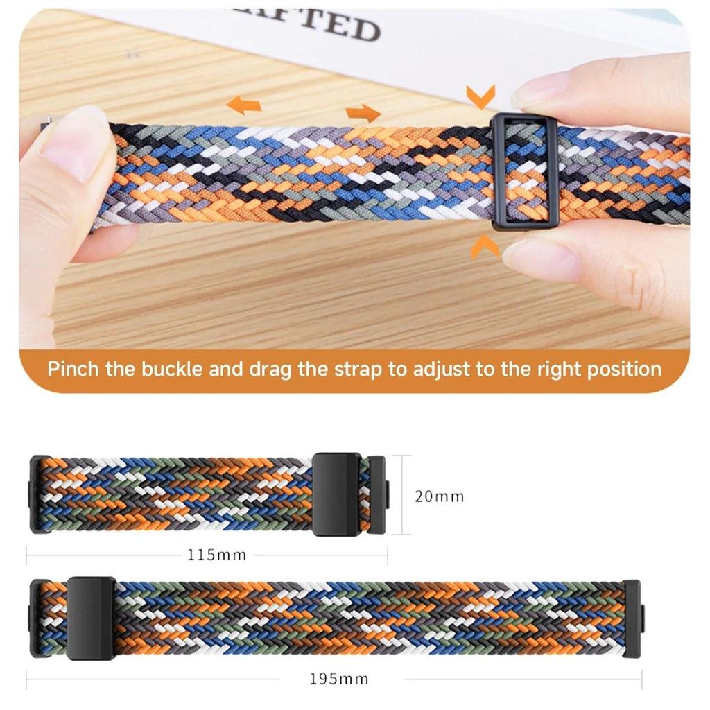 Dây đeo bện Nylon cho Huawei Watch, vòng tay thoải mái, có thể điều chỉnh từ tính, tương thích Fit 5/5 Pro/4 Pro/4/3