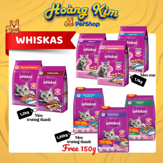 Thức Ăn Hạt Whiskas Cho Mèo [ 1,1kg - 1,2kg ] Mèo con và Mèo trưởng thành