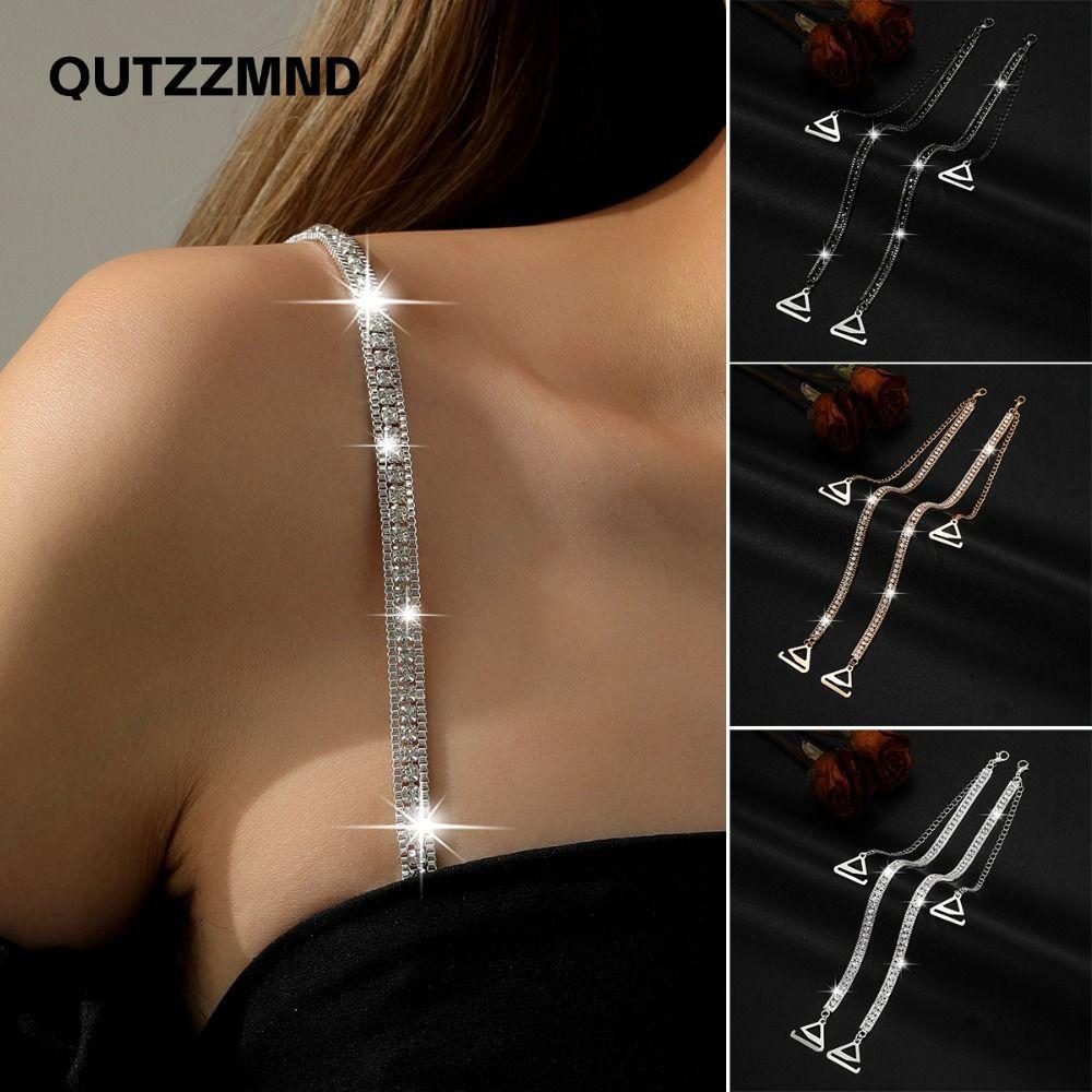 Dây đeo áo ngực đính đá tháo rời, chống trượt và điều chỉnh được - Phù hợp váy dạ hội