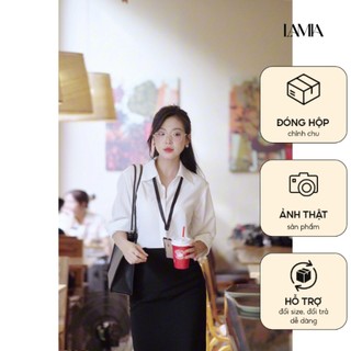 Áo sơ mi LA502 dáng basic nhẹ nhàng