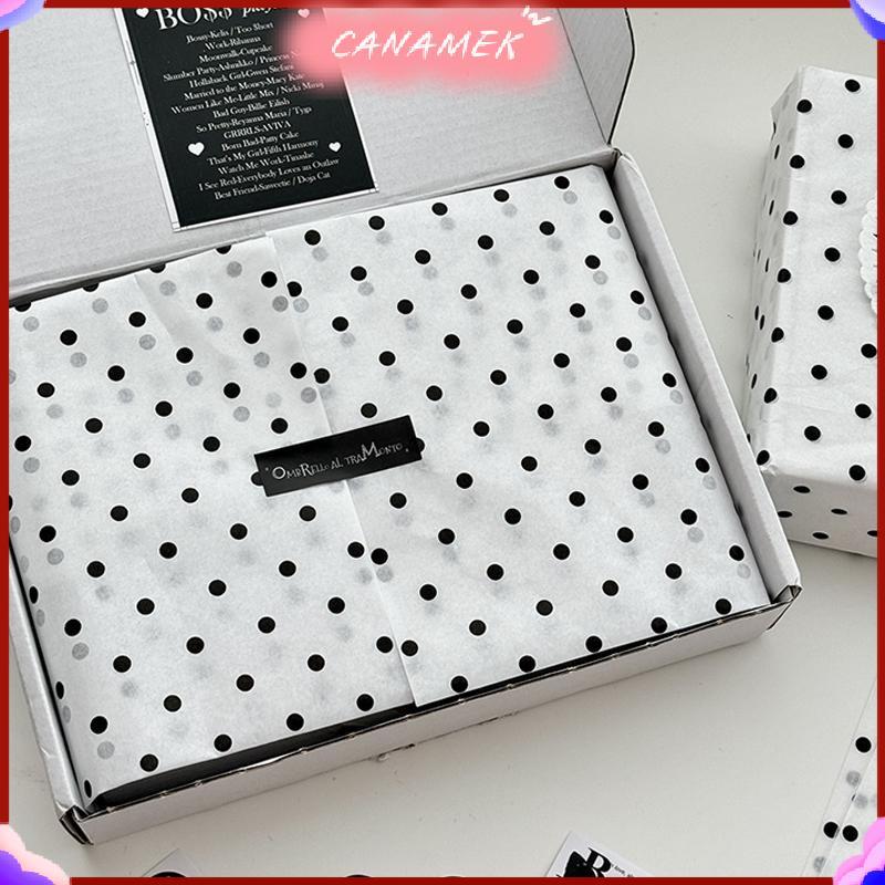 CANAMEK Giấy Sydney Polka Dot, giấy đính cườm tay, giấy gói hoa, bó hoa, quà tặng bánh nướng CSF