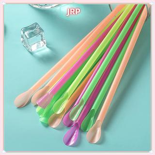 JRP 100 Chiếc Ống Hút Nhựa Nhiều Màu Uống Ống Hút Thìa Thanh Pub Slush Ống Hút Cho Sinh Nhật Lễ Kỷ Niệm Dự Tiệc Cung Cấp JRP