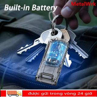 Đèn pin METALWRK COB LED - Chống nước, sạc USB, ánh sáng đỏ/xanh, phù hợp cho cắm trại và leo núi