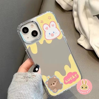 Ốp Điện Thoại Gương Gấu Cặp Đôi Dễ Thương Cho Xiaomi 17 Pro Max Ultra Poco C75 C71 C65 C61 C55 C51 C50 C40 C31 5G 4G Vỏ Kem Mạ Sang Trọng Chống Sốc Vỏ Mềm