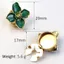 Khuy măng sét hoa tráng men SMILE, Vỏ nút men DIY, Khuy măng sét không may Phụ kiện may vá Hoa Bling Cuff Liên kết Trang phục trang trọng