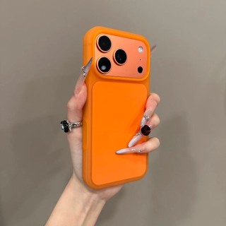 Ốp điện thoại di động cảm giác da thạch màu trơn mới cho iPhone17 16 15 Pro Max chống sốc bảo vệ camera chống rơi mặt sau mềm