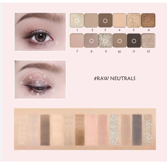 【Chính Hãng】𝟛𝖢𝖤 Phấn Mắt 9 Ô Màu Thời Thượng, Lên Màu Chuẩn, Dễ Tán, Fullsize