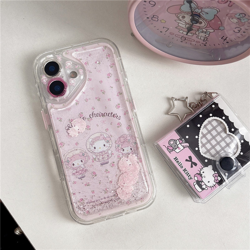 Ốp điện thoại cát lún dạng lỏng cho iPhone 17 Pro max Mellody Pattern TPU materia