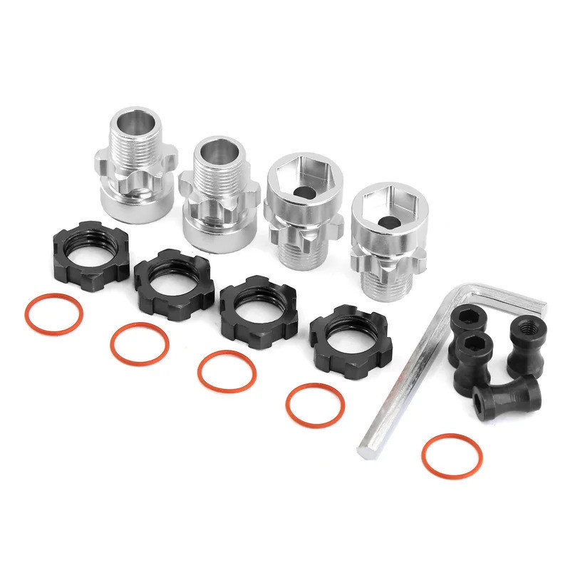 Kim loại 12mm đến 17mm Splined Wheel Hex Hub Adapter cho Traxxas 1 / 10 Slash 2WD 4X4 Rustler Stampede 2WD 4X4 RC Xe Nâng Cấp Phần