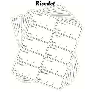 Nhãn dán bảo quản thực phẩm RISEDOT, Nhãn tủ đông dễ dàng làm sạch có thể tháo rời, Nhãn tủ lạnh Lá không chứa cặn Nhãn bảo quản thực phẩm cho nhà bếp