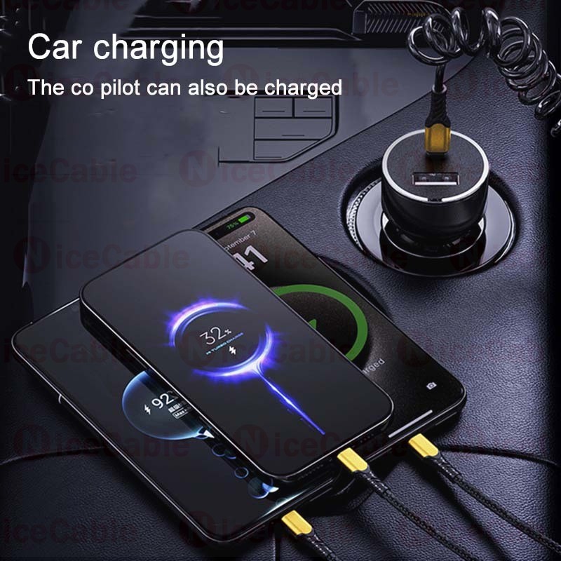 Cáp dữ liệu sạc nhanh 5A Dây sạc điện thoại USB / Type C sang Type C 100W Cáp bện cường độ cao cho ios15-17
