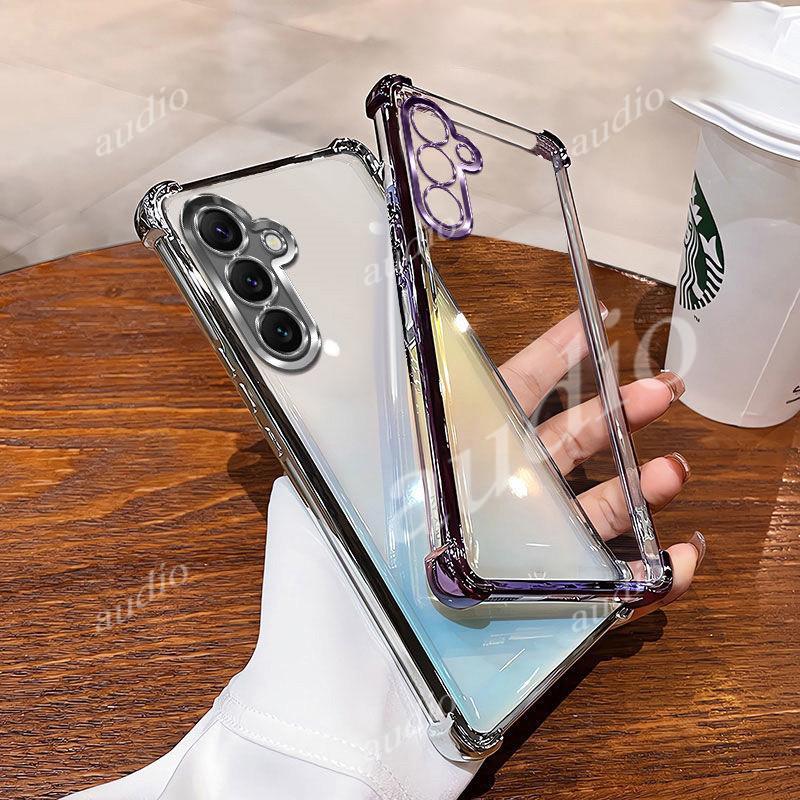 Ốp điện thoại trong suốt mạ bốn góc Samsung A57 5G cho Samsung Galaxy A57 A37 A27 A17 A07 5G 4G 2026 Ốp lưng silicon mềm chống sốc sang trọng cho SamsungA57 5G