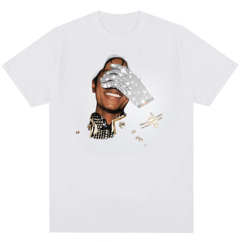 MJ Michael Jackson Huyền Thoại Nhân Vật Nam Nữ Thời Trang Đường Phố Hip Hop Cotton