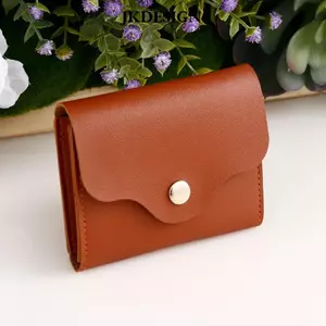 Ví ngắn JKDESIGN, Ví đựng tiền xu nhỏ dung tích lớn, Túi đựng tiền di động bằng da PU Nam