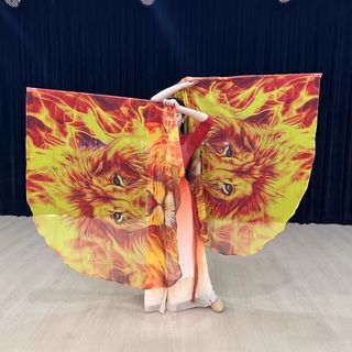 Phụ kiện khiêu vũ bụng SMILE Đạo cụ, Cờ hình chữ nhật nhiều màu nhẹ, Di động có thanh kính thiên văn Thanh có thể mở rộng Đạo cụ khiêu vũ Hiệu suất khiêu vũ