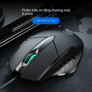 INPHIC W1 Chuột có dây không tiếng ồn, chuột chơi game chuyên dụng, 6 nút, phát sáng, phù hợp cho công việc văn phòng
