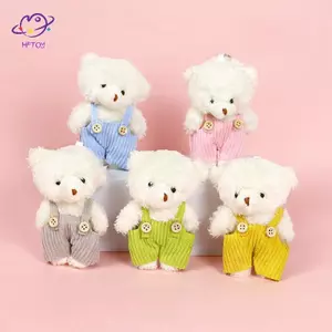 HFTOY Hoạt Hình Quần Gấu Túi Mặt Dây Chuyền Móc Khóa Sang Trọng Túi Mềm Mặt Dây Chuyền Nhỏ Sang Trọng Búp Bê Xe Móc Khóa Quà Tặng Trẻ Em ~