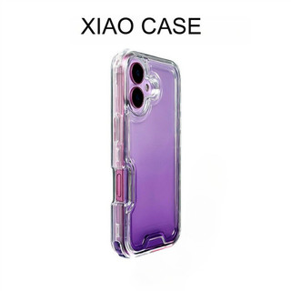 Ốp điện thoại ba trong một siêu dày cho IPhone 14 13 Pro max Vỏ bảo vệ màu gradient hai tông màu IP 14 plus 13 12 Mini Vỏ túi khí trong suốt phong cách đơn giản