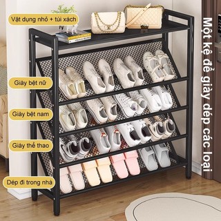 Kệ Đựng Giày Thép Cacbon Nghiêng Tiết Kiệm Không Gian Kệ giày Đa Năng Kệ Đựng Giày Dép Thời Trang Kiểu Mới