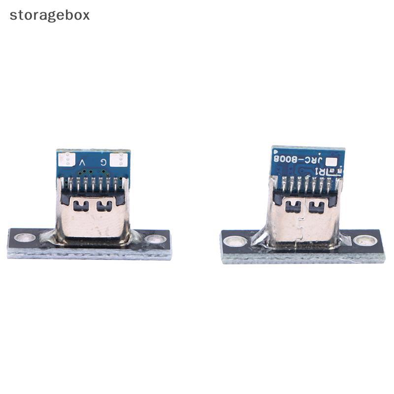 [Hộp lưu trữ] 10 chiếc USB 3.1 Type C Soet có tấm cố định vít Type-C USB Ja 3.1 Type-C 2Pin 4Pin Đầu nối nữ Ja Cổng sạc đẹp