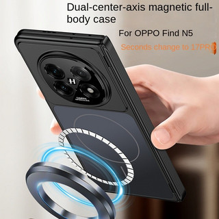 Ốp điện thoại mờ bản lề từ tính mờ cho OPPO Find N6 Find N5 Find N3 có sạc không dây Vỏ nhựa mỏng chống sốc