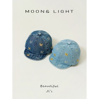 Nón/Mũ Lưỡi Trai Trẻ Em Denim Họa Tiết Gấu Dễ Thương – Mũ Vành Mềm Bảo Vệ Bé Mùa Xuân Thu MU026