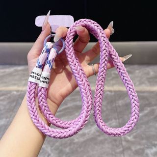 Dây đeo chéo điện thoại di động phong cách dài, màu sắc tương phản, dây bện đuôi ngựa dày, chắc chắn và bền bỉ, thích hợp cho du lịch ngoài trời, leo núi và các hoạt động khác
