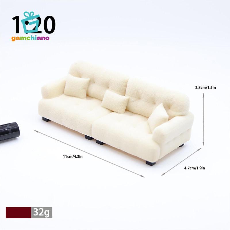 Gamchiano Mini Sofa Thực Tế Trẻ Em Giả Vờ Chơi Đồ Chơi Phòng Khách Nội Thất Mini