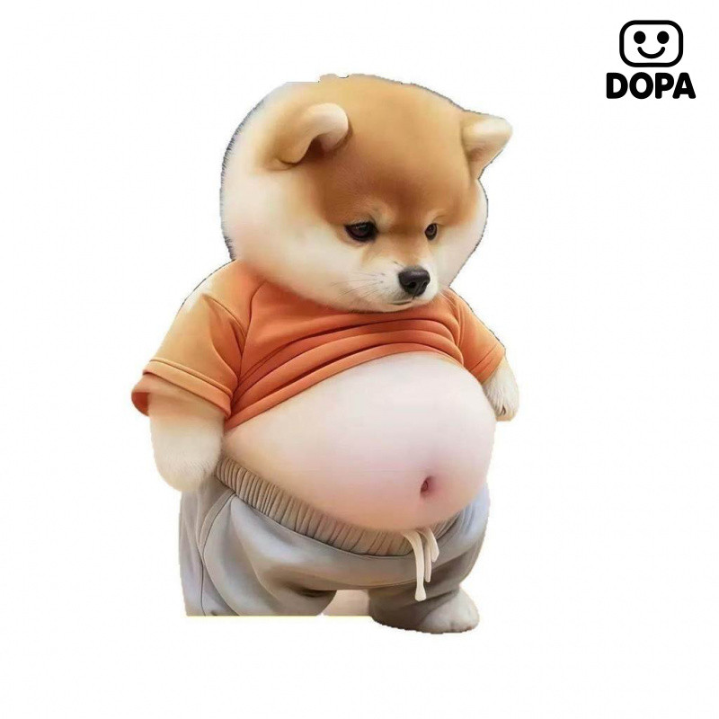 Bán Chạy Con Chó Con Người Bụng Lớn Pinch Âm Nhạc Dễ Thương Sáng Tạo Giải Nén Đồ Chơi Mũm mĩm Shiba Inu Xe Chống Va Chạm Miếng Dán Nhà